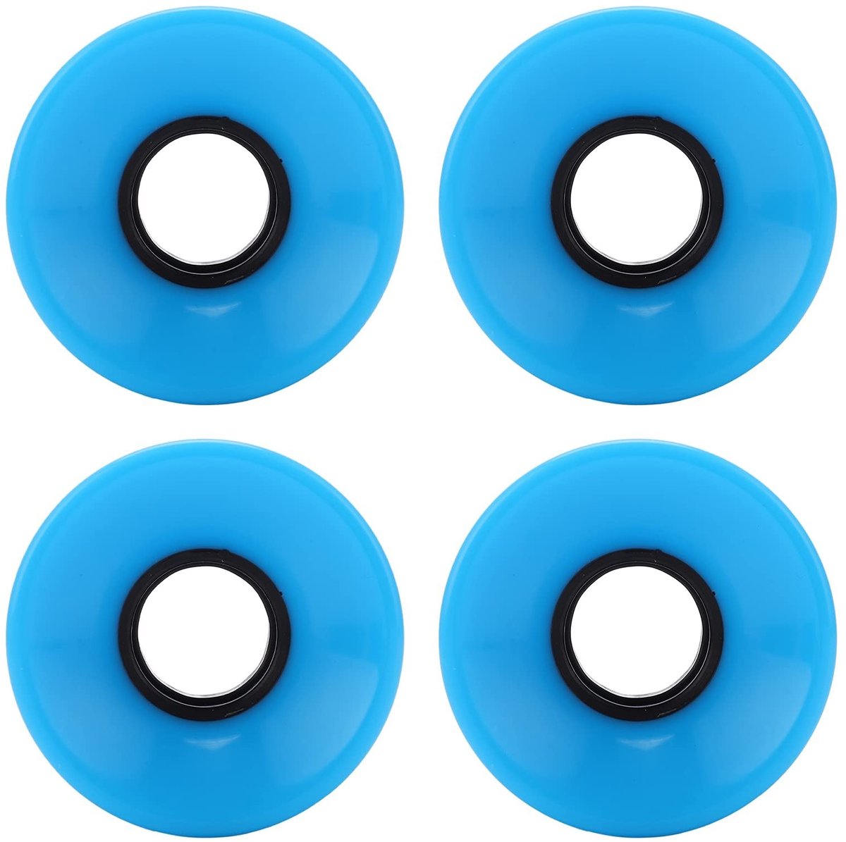 Dailygoods- Skateboard Wielen 60x45mm 78A - 4 Stuks - Hoogwaardig PU - Slijtvast - Antislip - Duurzaam - Skatewielen