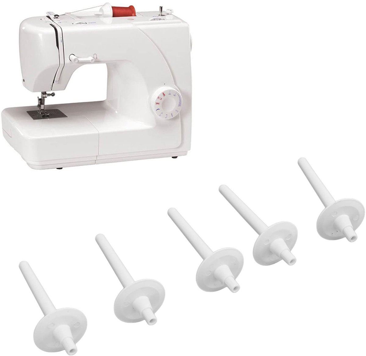 Dailygoods- Spool Pin Set van 5 - Duurzaam Kunststof - Reserve Naaimachine Accessoires - Slijtvast - Betrouwbare Prestaties - Voor 947 Naaimachine