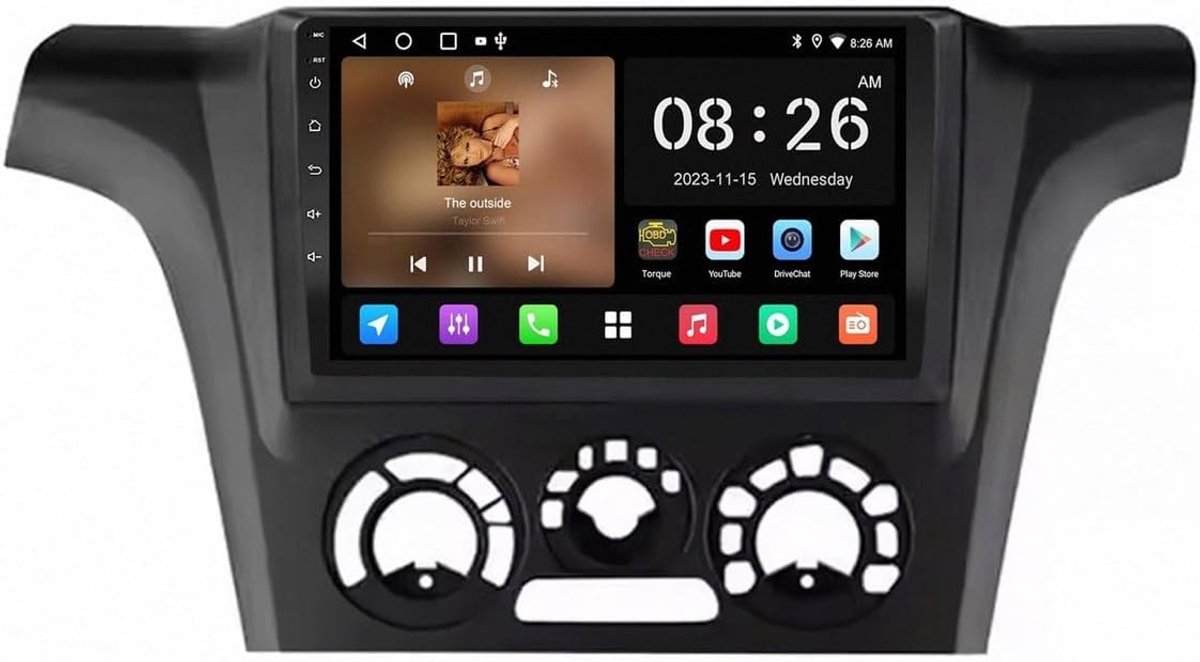Autonavigatiesysteem - GPS Systeem Auto - Navigeren Onderweg - Met WiFi Updates - 4 Kern 1G+16G - Zwart