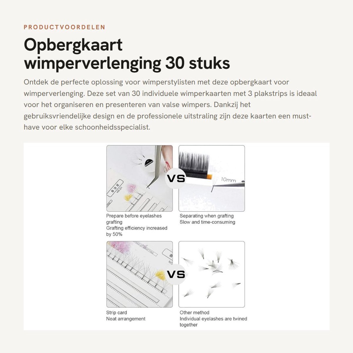 Dailygoods- Wimperkaarten 30 Stuks - Individuele Wimperkaarten - Valse Wimpers - Plakstrips - Dubbelzijdig Plakband - Professioneel - Wimperextensions