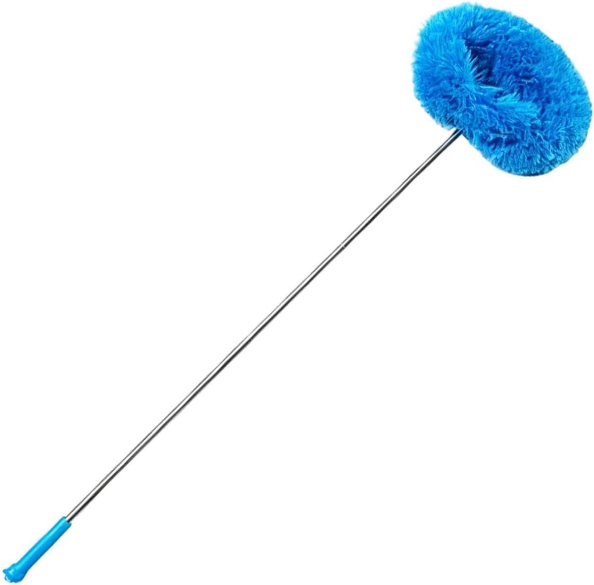 Plafondventilator reiniger - Lange stofborstel - Hoog stofvrij maken - Uitschuifbaar handvat - Tot 115 cm - Blauw