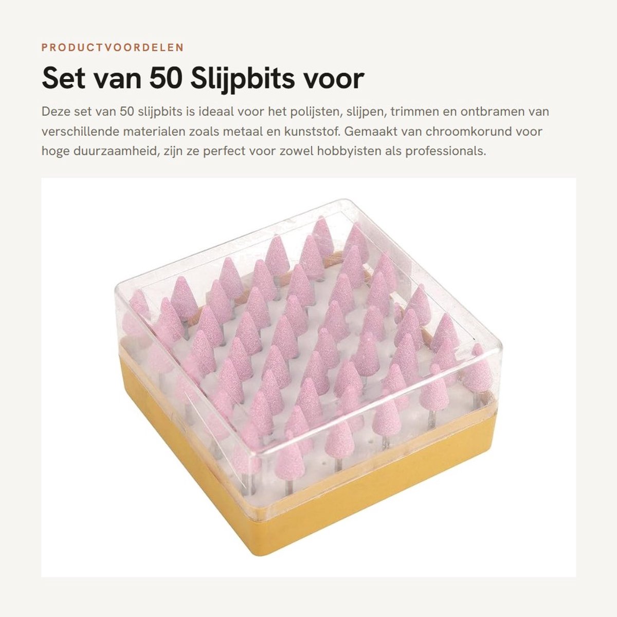 Dailygoods - Set van 50 Slijpbits voor Polijsten en Slijpen
