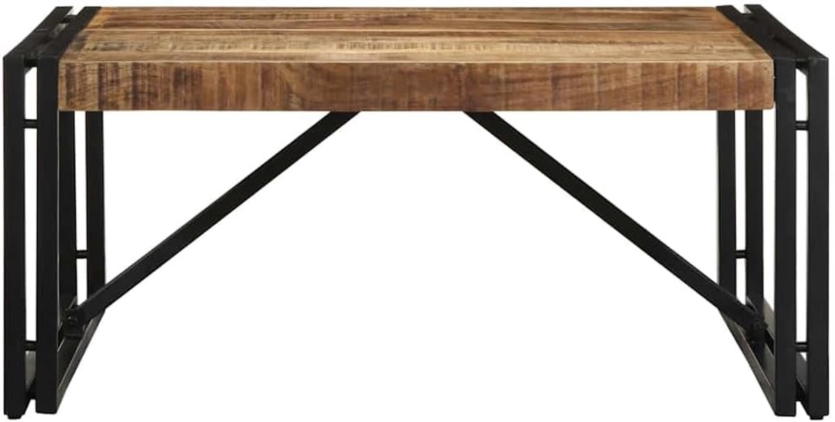 Salontafel - Bijzettafel - Woonkamer Decoratie - Massief Mangohout - 80x80x35 cm - Natuurlijk Hout