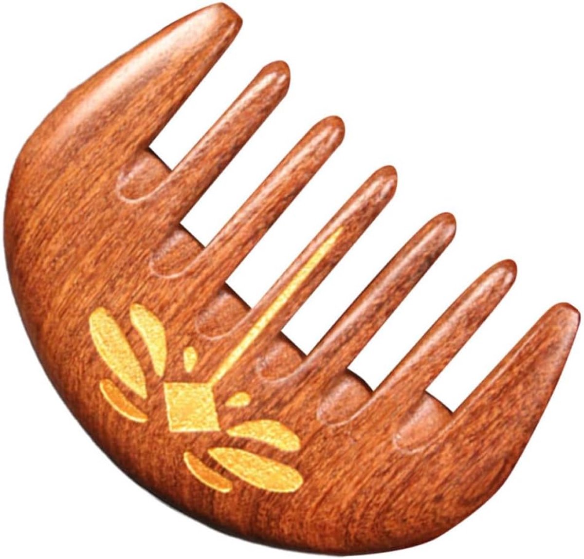 Houten Haar Kam - Massage Kam - Dagelijks Gebruik - Antistatisch Ontwerp - 8 x 5.6 cm - Houtkleur