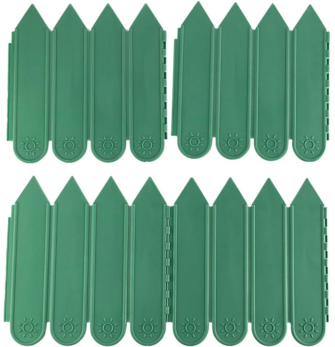 Dailygoods- Gazonrand Flexibel - Kunststof Tuinrand - 10PCS Borderrand - Tuinomheining - Duurzaam - Moderne Groene Kleur
