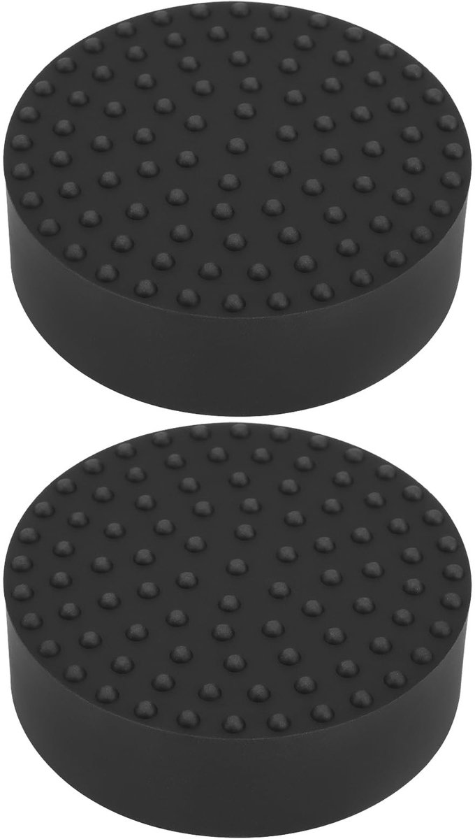 Dailygoods- Rubber Jack Pad 2 Stuks - 48mm Diameter - 14mm Dikte - Geschikt voor 50mm Jack Zadel - Compatibel met 2 Ton Jacks - Rubber Materiaal - Krikpad