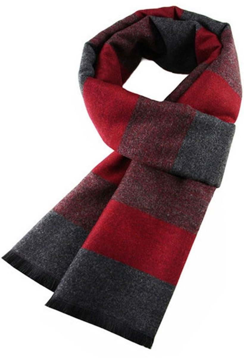 Dailygoods- Herensjaal Warm - Geruite Sjaal - Zachte Kasjmier - Lange Sjaal - Modieuze Sjaal - Elegant en Casual