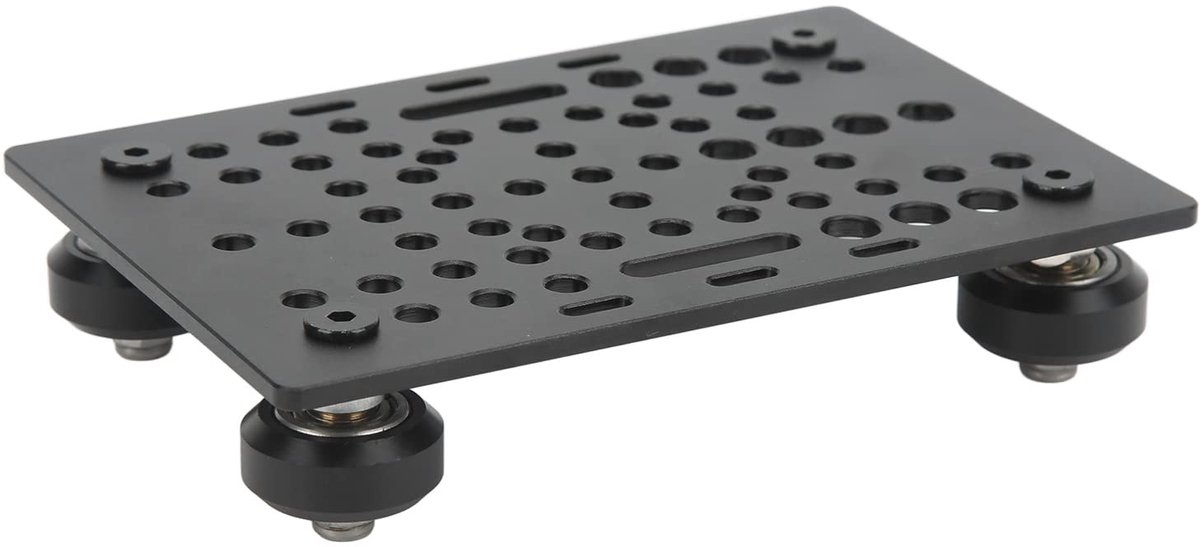 Dailygoods- Portaalplaat Aluminium - Hoge Sterkte - 4 Gaten - Universele V-Sleuf Rail - 3D Printer - Duurzaam Ontwerp - 3D-printerplaat
