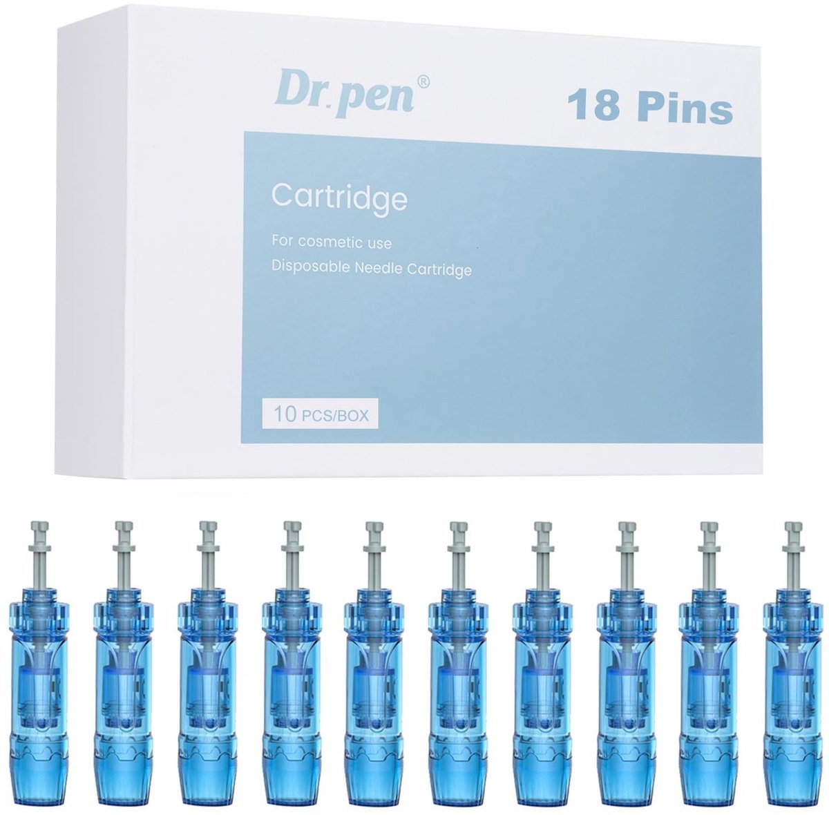 Dailygoods- Cartridges 18 Pins - 10 stuks voor Dr. pen Ultima M8S/A8S/A9 - Diepere huidproblemen - Littekens/acne - Verwerking oude cartridges - Verbetering huidtextuur - Microneedles