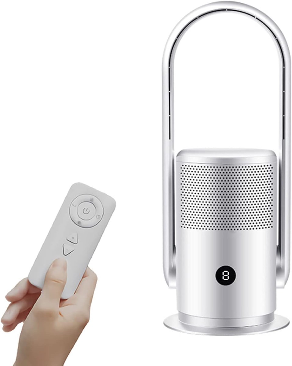 Luchtreiniger Ventilator - Torenventilator - Frisse Lucht - Bladloos Ontwerp - 80 Graden Oscillatie - Wit