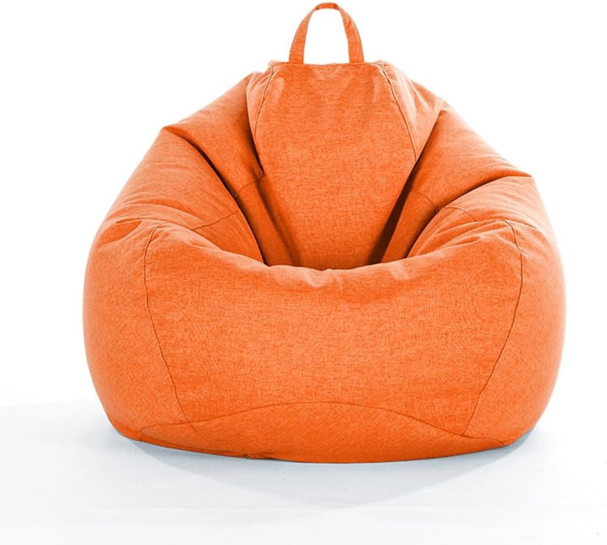 Zitzakhoes - Zitzak stoel - Comfortabel ontspannen - Duurzaam katoen linnen - XL - Oranje