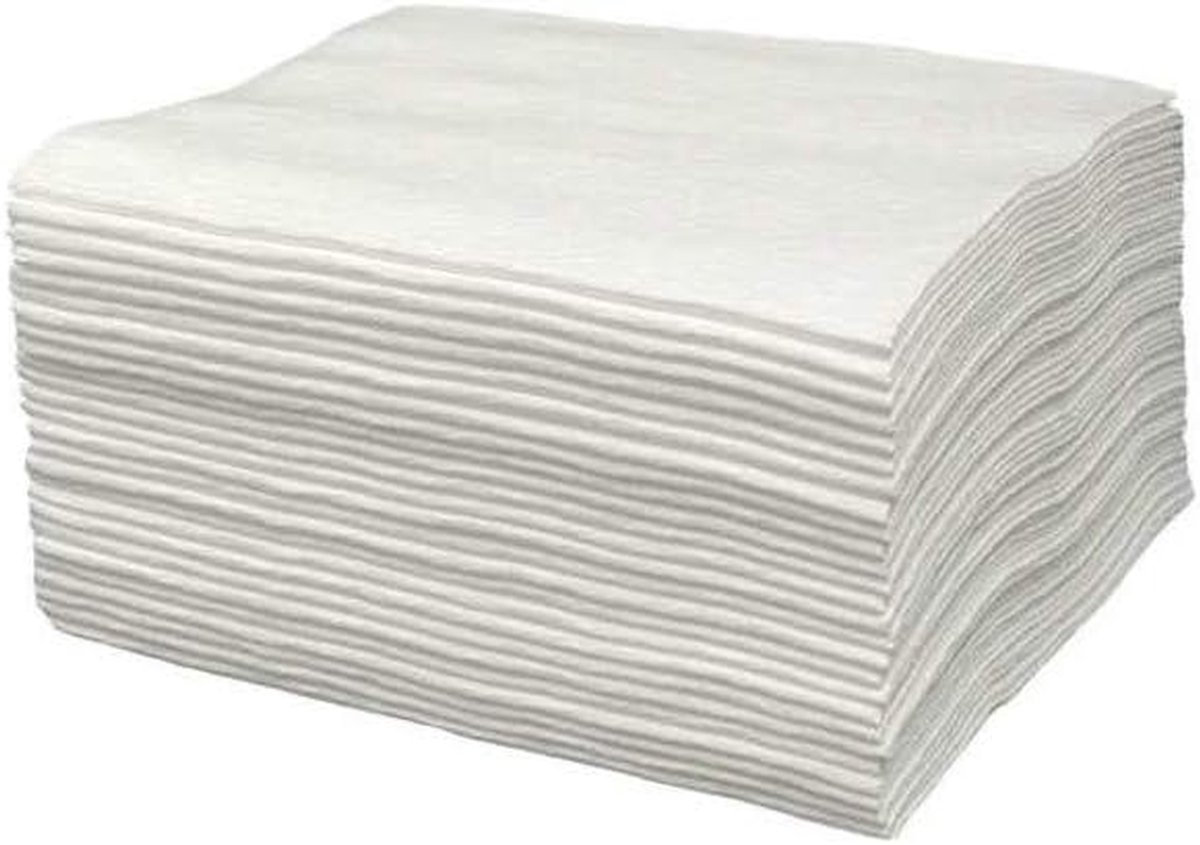 Wegwerphanddoeken - Cellulose doeken - Hygiënisch afdrogen - Super absorberend - 30 x 40 cm - Wit