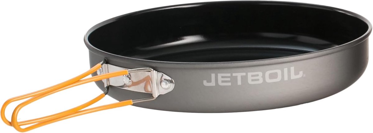 Koekenpan - Kampeerpan - Buiten koken - Antiaanbaklaag - 25 cm - Zwart
