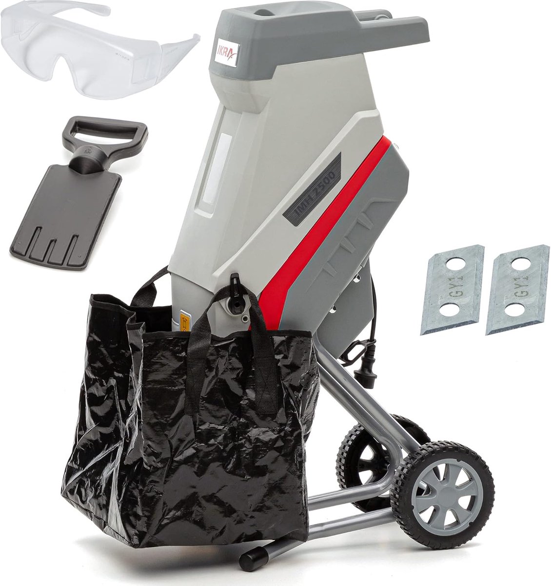 Bol.com Elektrische Hakselaar - Takken Versnipperaar - Tuinafval Verwerken - Krachtige 2500 Watt Motor - Tot 45 mm Dikte - Zwart aanbieding