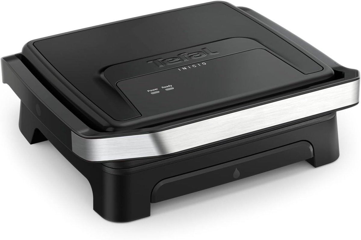 Panini Maker Grill - Contactgrill Tosti Apparaat - Snelle Maaltijden Bereiden - 2-in-1 Functionaliteit - 29x26 cm Bakoppervlak - Zwart