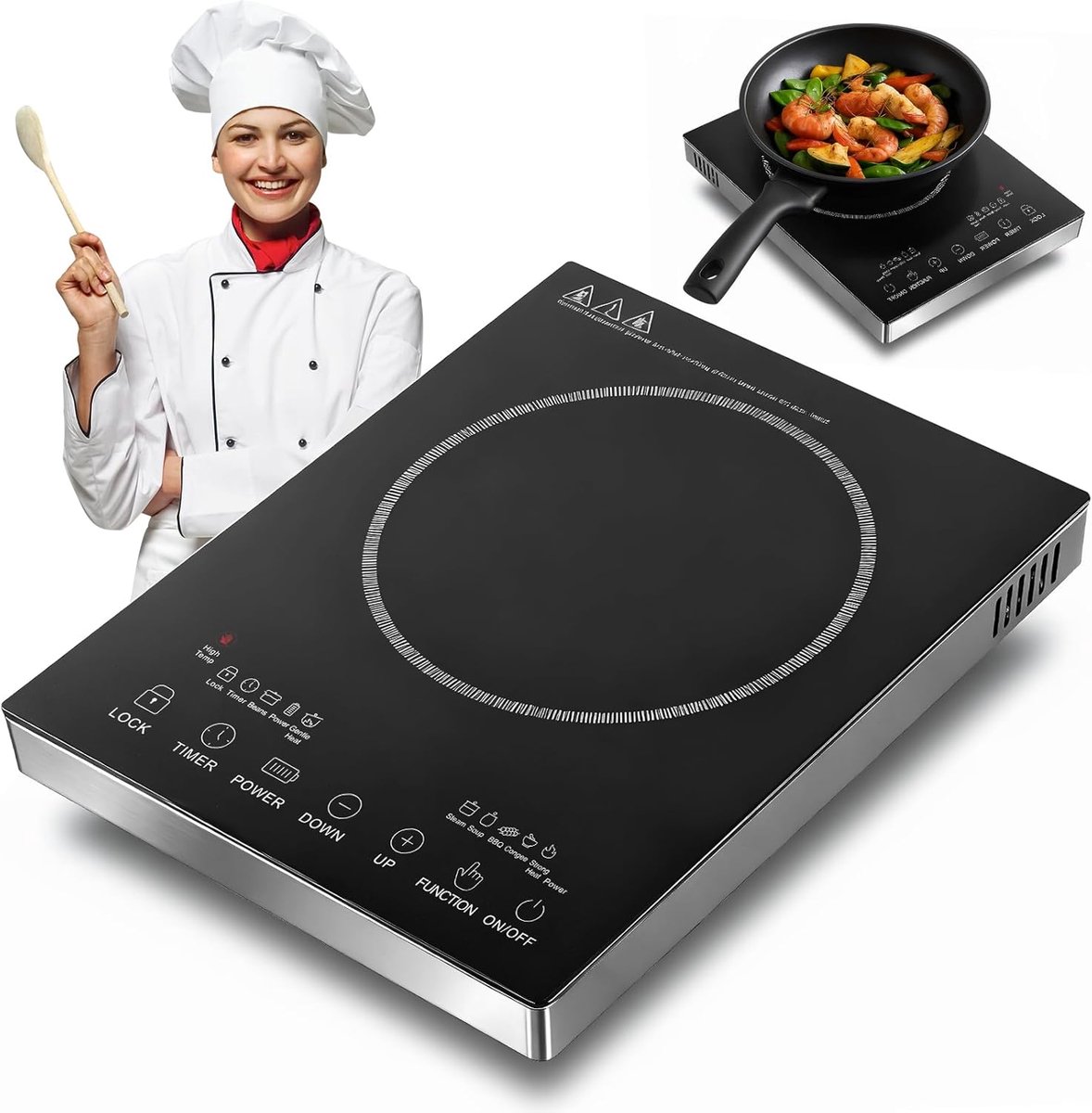 Keramische Kookplaat - Draagbare Inductie - Snel Koken - Snelle Opwarming - 3500 W - Zwart