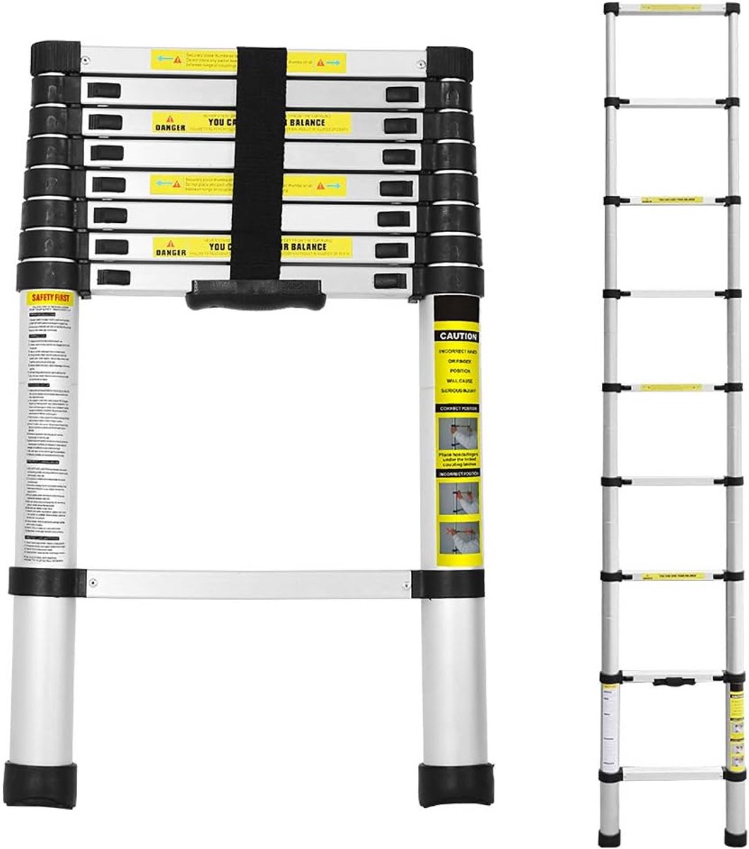 Telescopische ladder - Uittrekbare ladder - Reparaties en klussen - Veiligheidsvoorzieningen - 26 meter - Aluminium