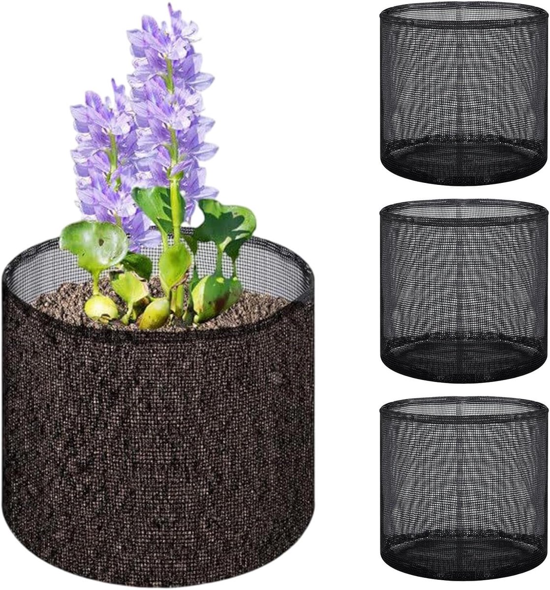 Vijvermanden - Waterplantenbakken Plantzakken - Vijverbeplanting - Ademend Net - 4 stuks - Niet gespecificeerd