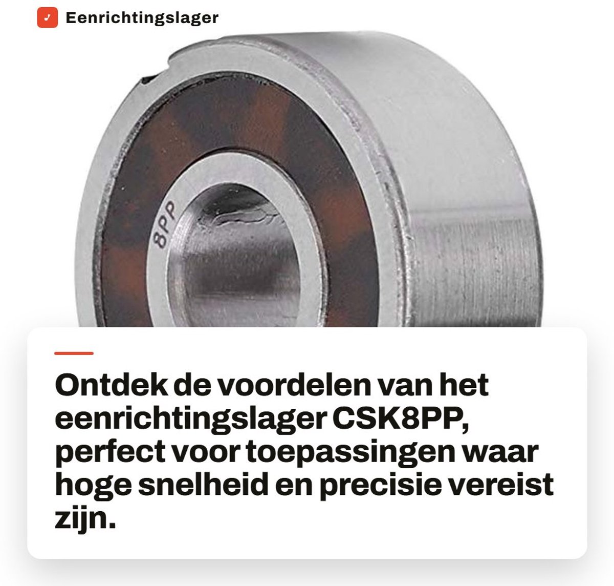 Dailygoods- Eenrichtingslager CSK8PP - Hoogwaardige prestaties - Koppelingslager - Vrijlooplager - Binnendiameter 8 mm - Buitendiameter 22 mm - Schokbestendig staal - Lager