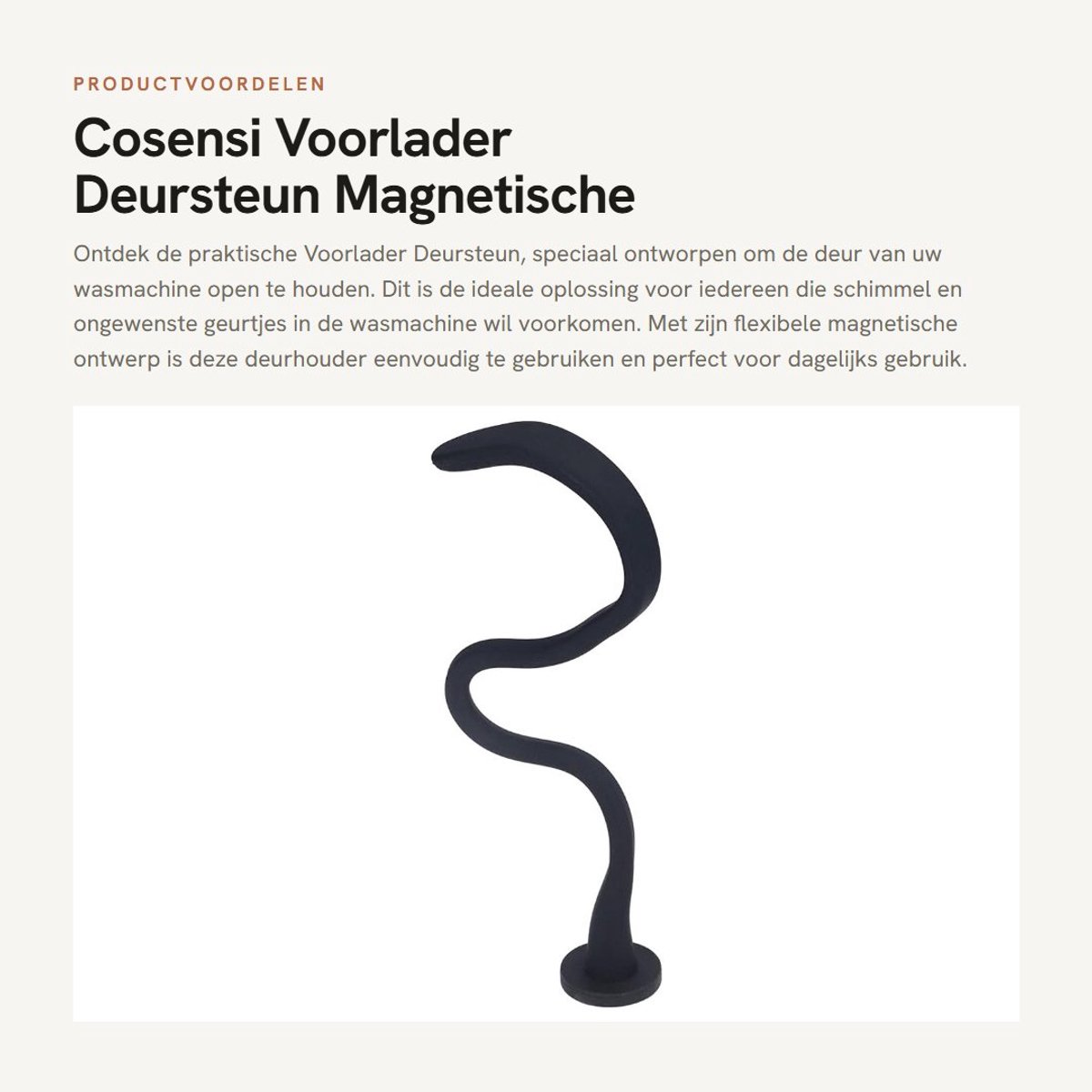 Dailygoods- Deurhouder Flexibel - Magnetische Deurstopper - Voorkom Beschimmeling - Houd Wasmachine Droog - Voorkom Geurtjes - Antislip Design - Wasmachinehouder