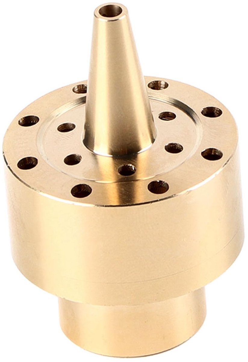 Dailygoods- Fonteinsproeier Messing - Kolomsproeier - Vijversproeikop - Aansluitmaat 1/4"/1/2"/3/4" - Poreuze Verstrooiing - Gemakkelijke Installatie - Fonteinmondstuk