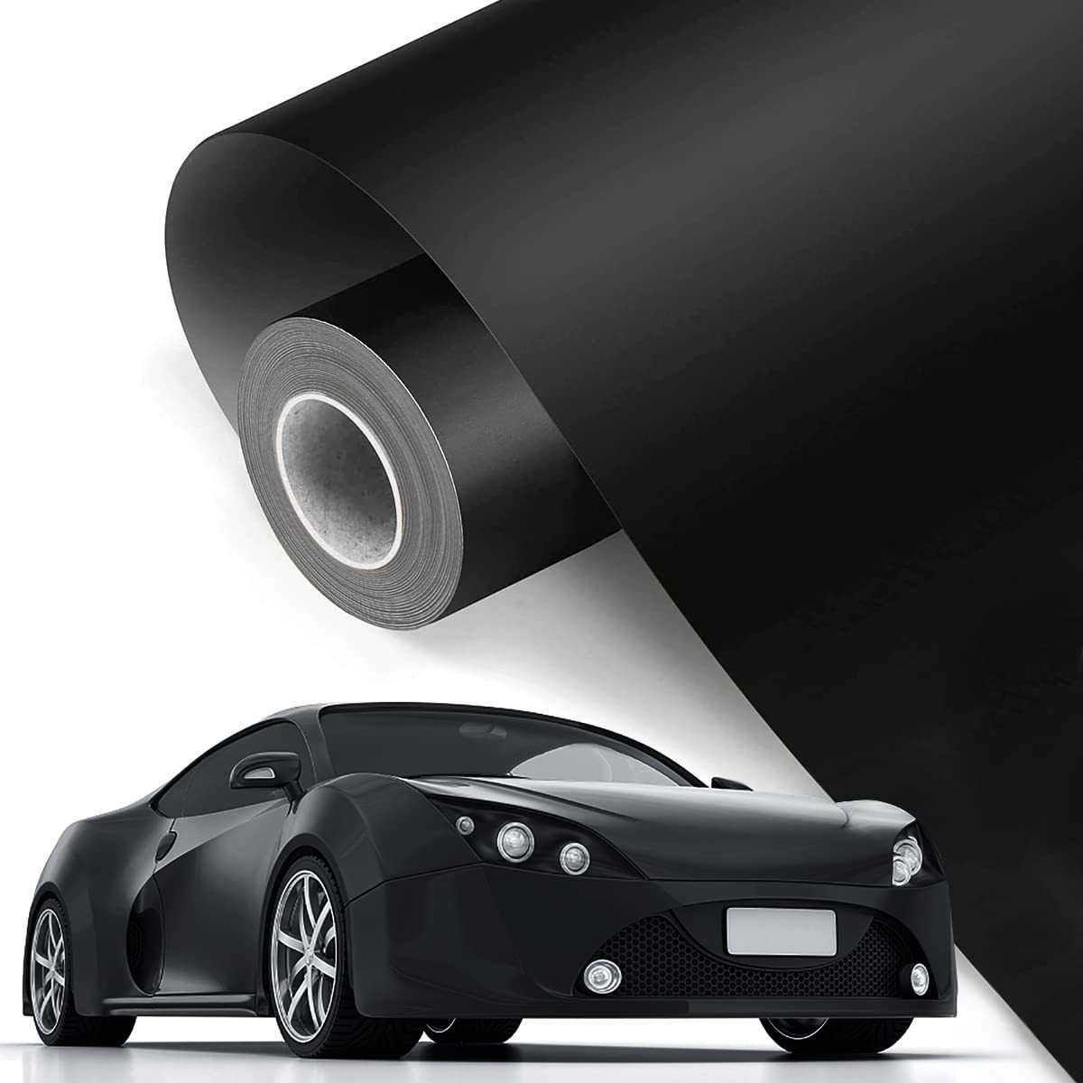 Dailygoods- Autofolie Mat Zwart - Zelfklevende Plakfolie - 3 m x 30 cm - Zwarte Folie - Decoratief voor Auto/Motorfiets - Schokbestendig