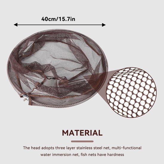 Dailygoods - Opvouwbaar Schepnet voor Vissen - Perfect voor Garnalen en Rivierkreeften van Dailygoods — afbeelding 2