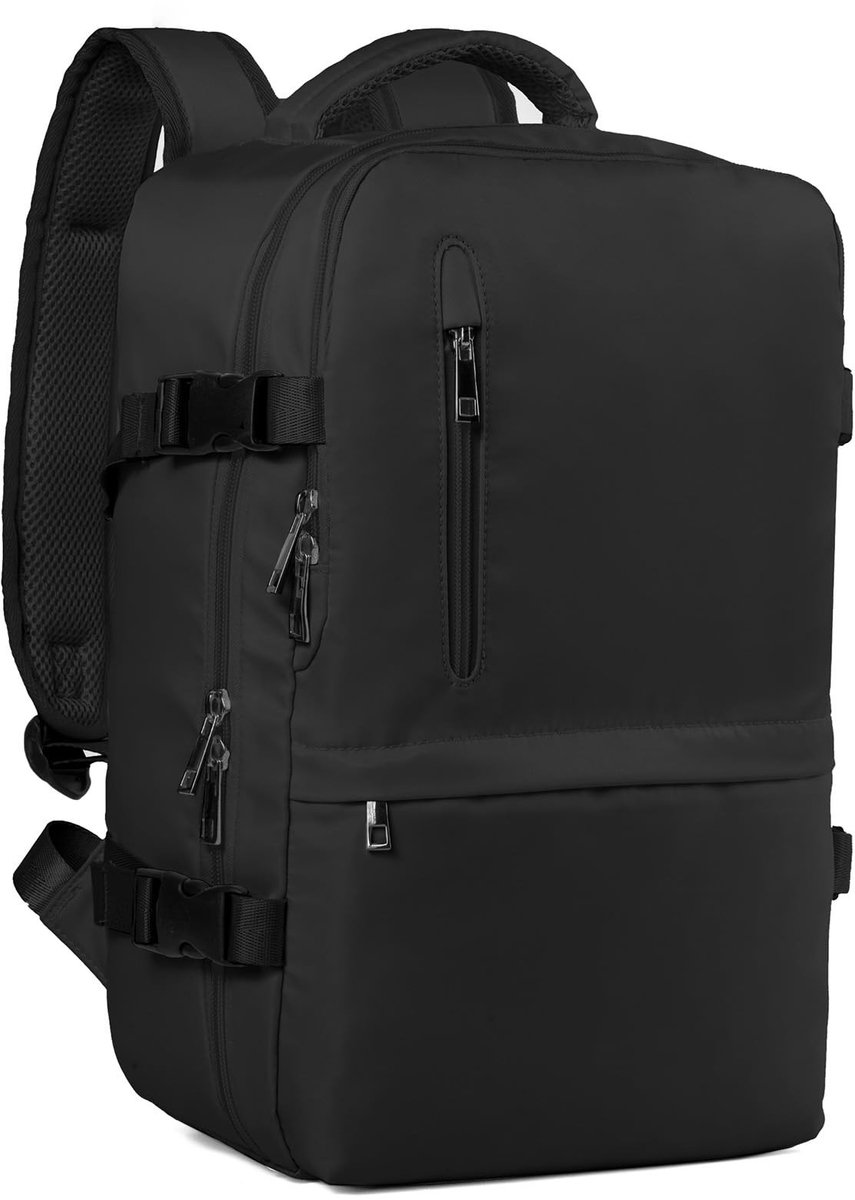 Dailygoods- Reisrugzak 40x30x20 - Handbagage Rugzak - Diefstalbestendige Tas - Laptopvak - Flexibel Materiaal - Geschikt voor Ryanair