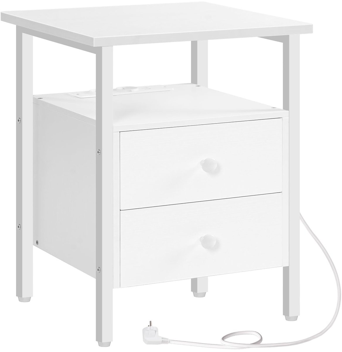 Dailygoods - Nachtkastje met Oplaadstation en 2 Lades