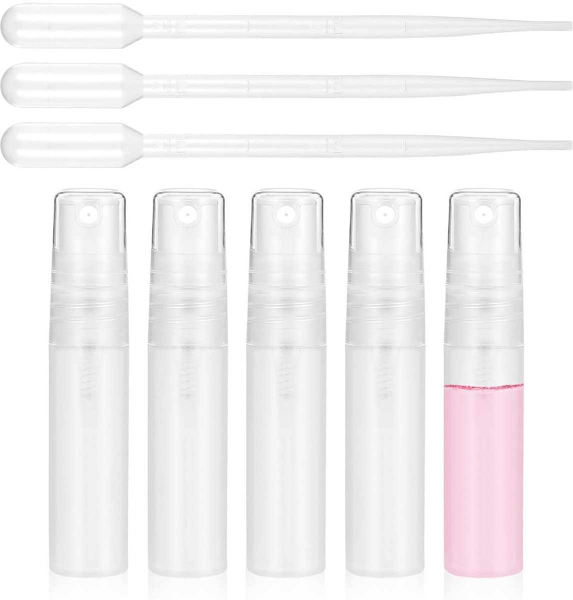Dailygoods - Navulbare Mini-Parfum Verstuiver Set - 5 Stuks van 5 ml voor Reizen
