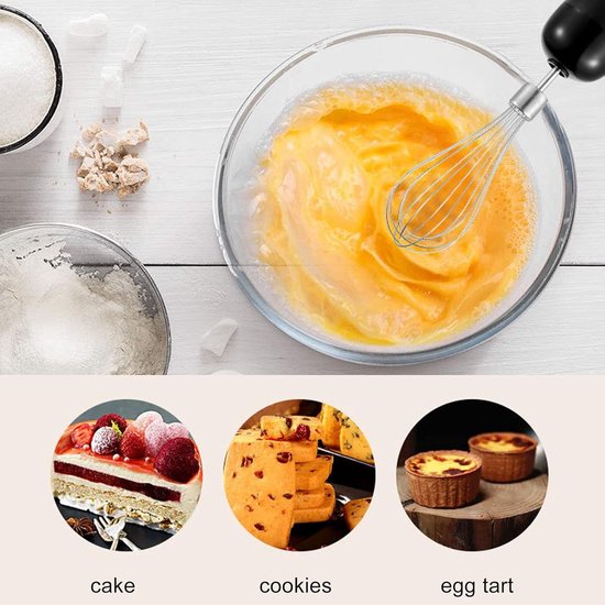 Handblender Set - Keukenmixer - Maaltijden Bereiden - 1000W Krachtig Vermogen - 500ml 700ml kommen - Zwart — afbeelding 3
