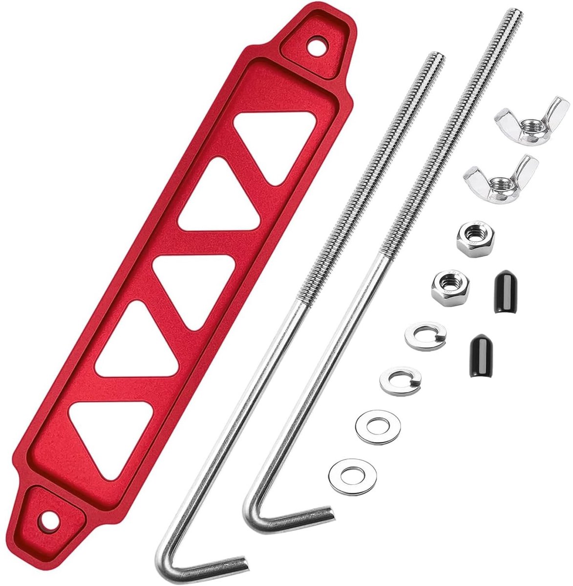 Dailygoods - Batterijbevestigingsset met Aluminium Beugel en J-bouten