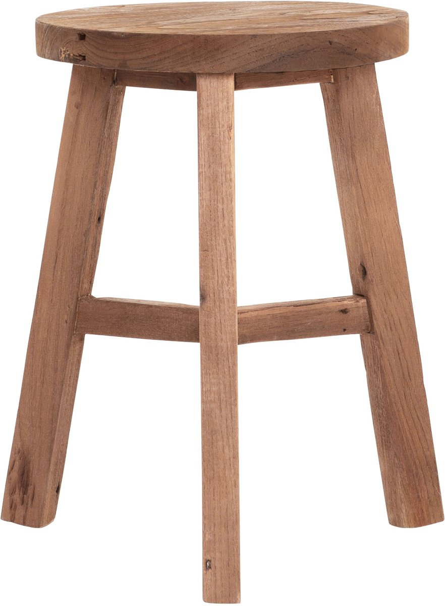 MUST Living Stool Easy round,44xØ30 cm, recycled teakwood