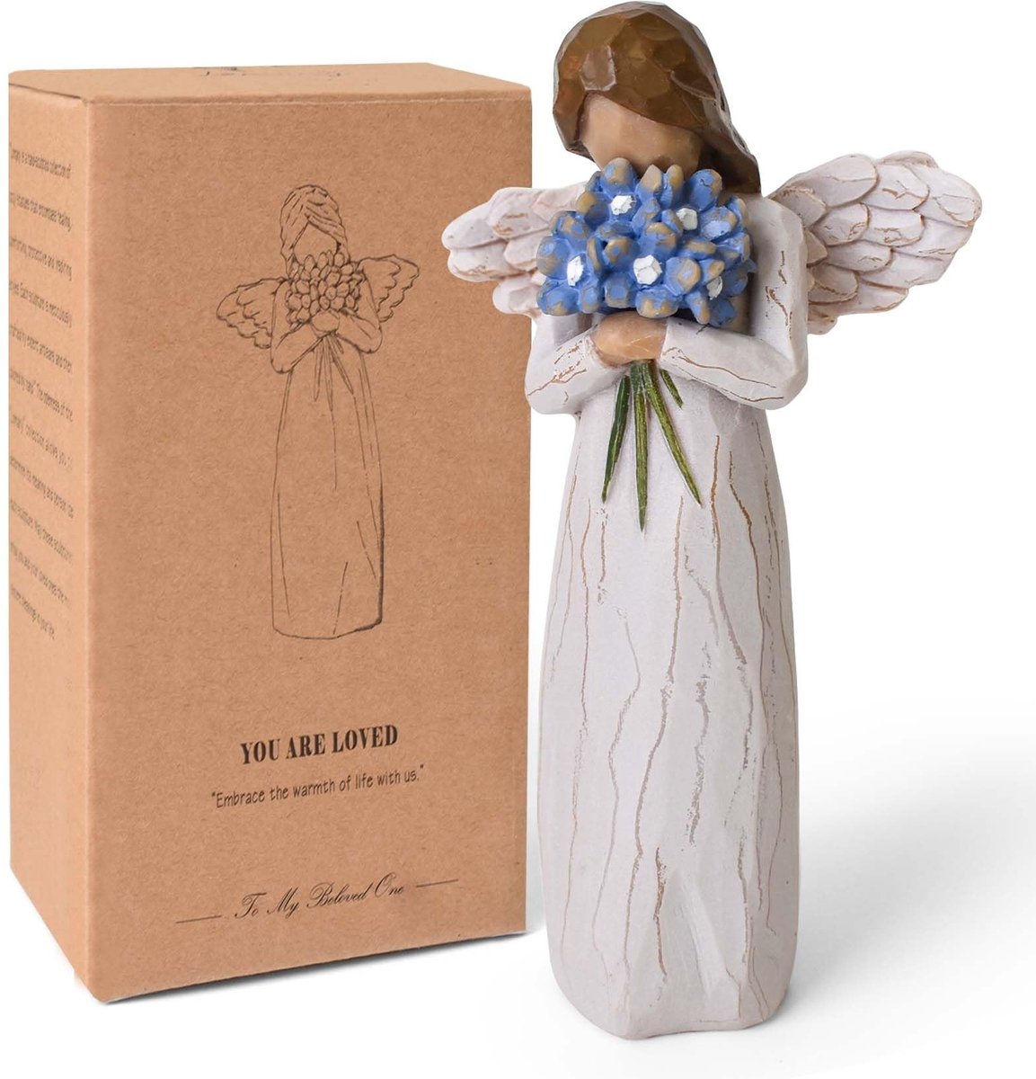 Dailygoods- Rouwgeschenk Herdenkingsgeschenk voor verlies - Sympathie cadeau - Miskraam geschenk - Beeldje 13 cm - Eeuwige Liefde en Herinnering - Herinneringsbeeldje