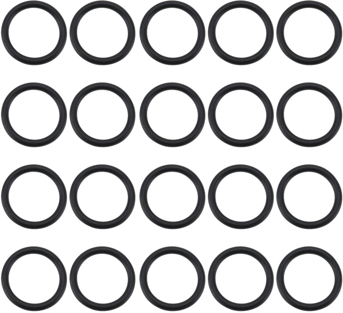 Dailygoods- O-ring 50 Stuks - Afdichting Waterpomp - Rubber - Compatibel met AL-KO/Colapz/Dometic - Buitendiameter 17 mm - Lekvrije Afdichting