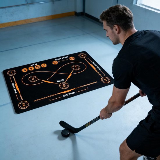 Trainingsmat Hockey - Sportmat Voetbal - Vaardigheden Verbeteren - Stil Antislip Ontwerp - 50 x 80 cm - Grijs — afbeelding 2