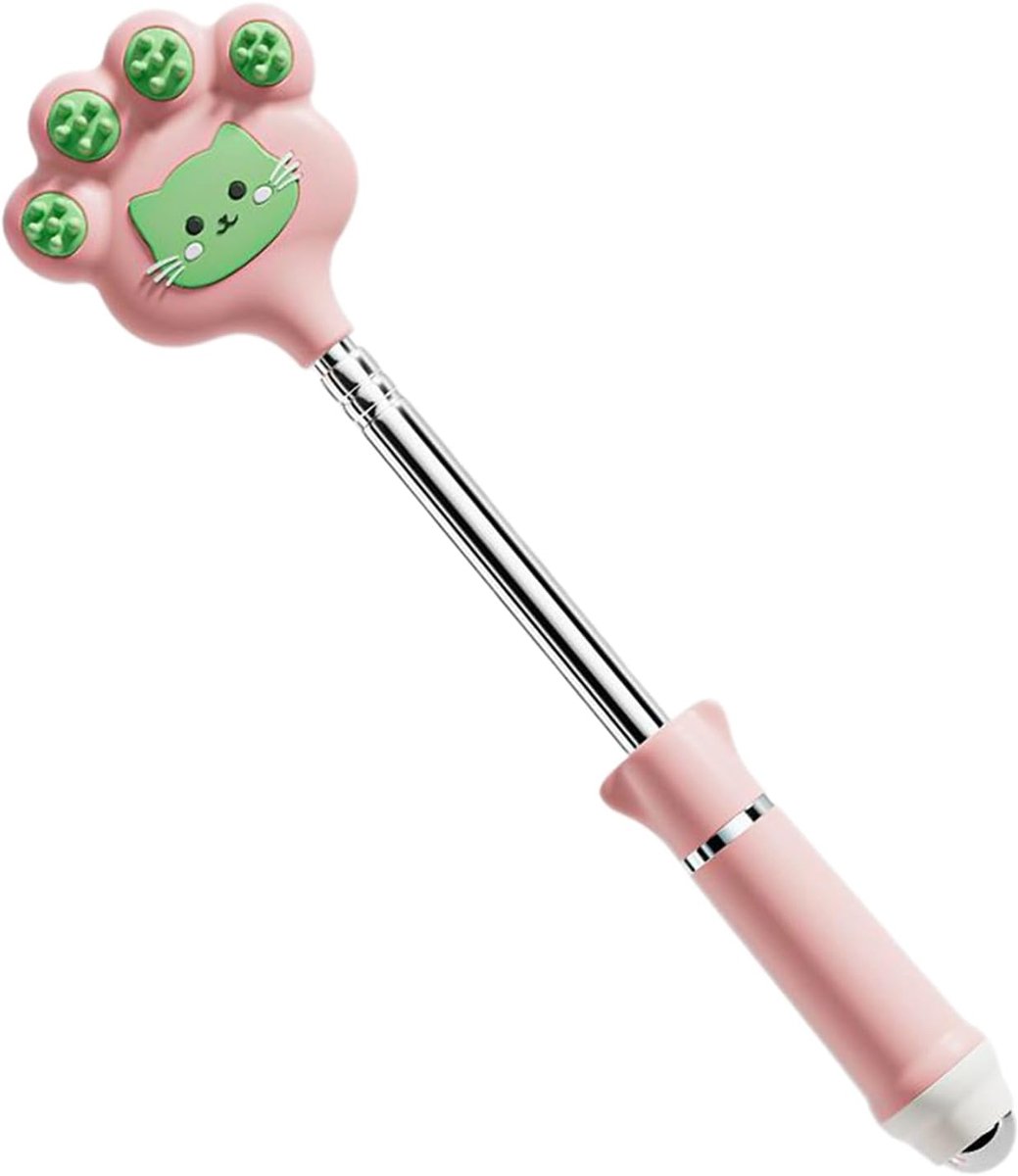 Rugkrabber Telescopisch - Krabpaal Uittrekbaar - Verlichting Jeuk - Roestvrij Staal - 25-59 cm - Roze