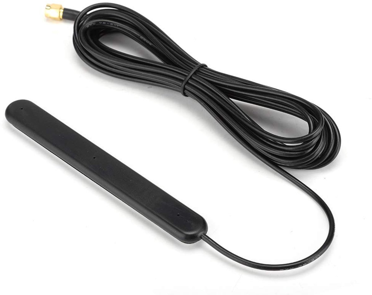 Dailygoods- Autoradio-antenne DAB/DAB+ - 5 M Kabellengte - SMA-connector - Zelfklevende Montage - Brede Ontvangst - Sterke Ontvangst - Radioantenne