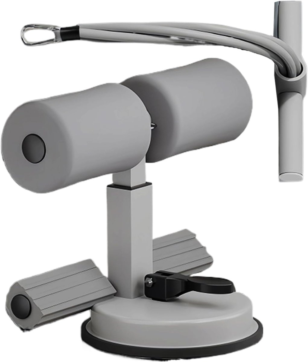 Voetsteun Zitoefeningen - Buikspier Trainer - Thuis Sporten - Dubbele Zuignap - 27.3 cm - Grijs