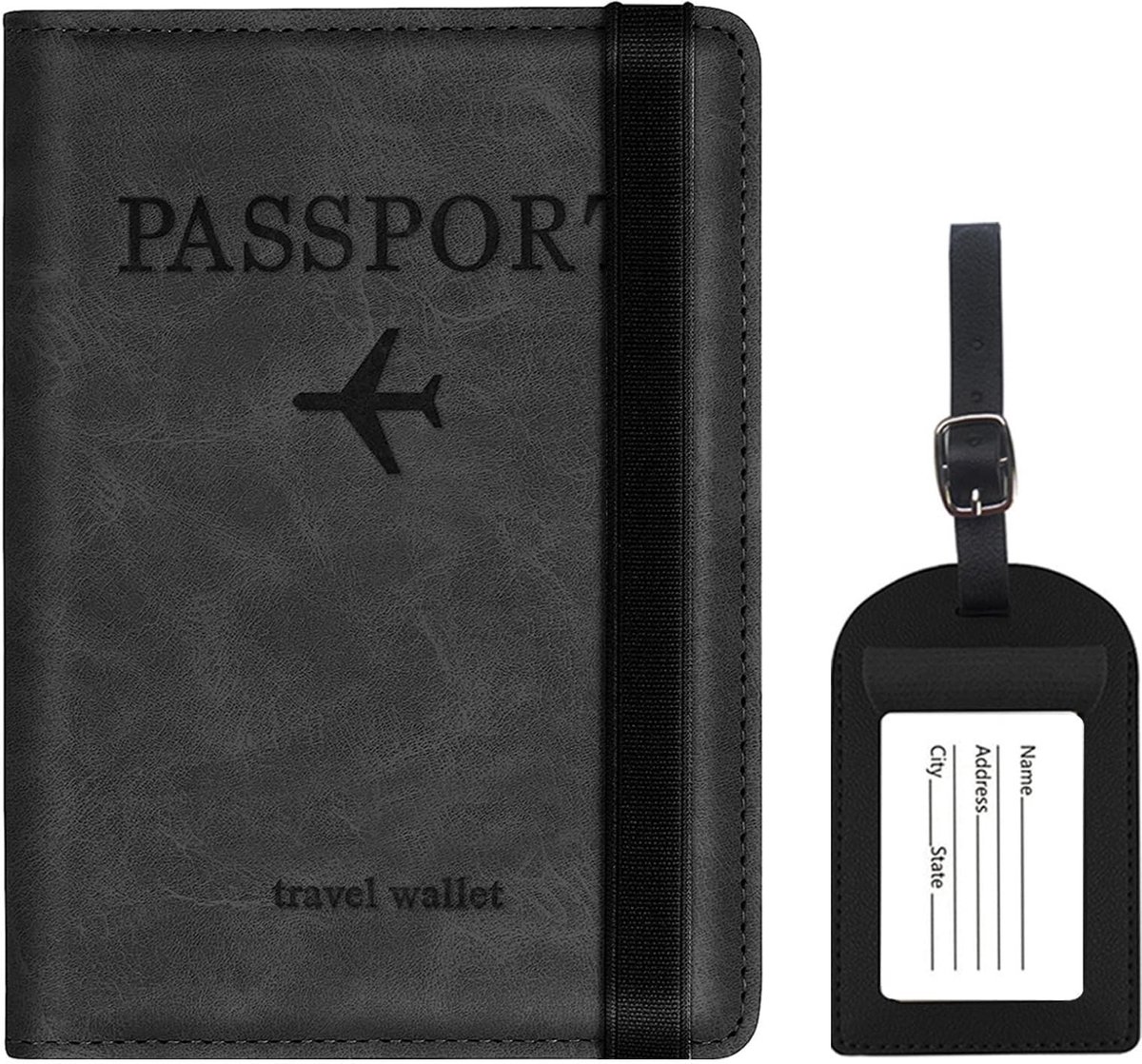 Dailygoods - Paspoorthouder - RFID-blokkerend - Zwart - Reisdocumenten - Onmisbaar voor elke reiziger - Unisex - Klassiek model