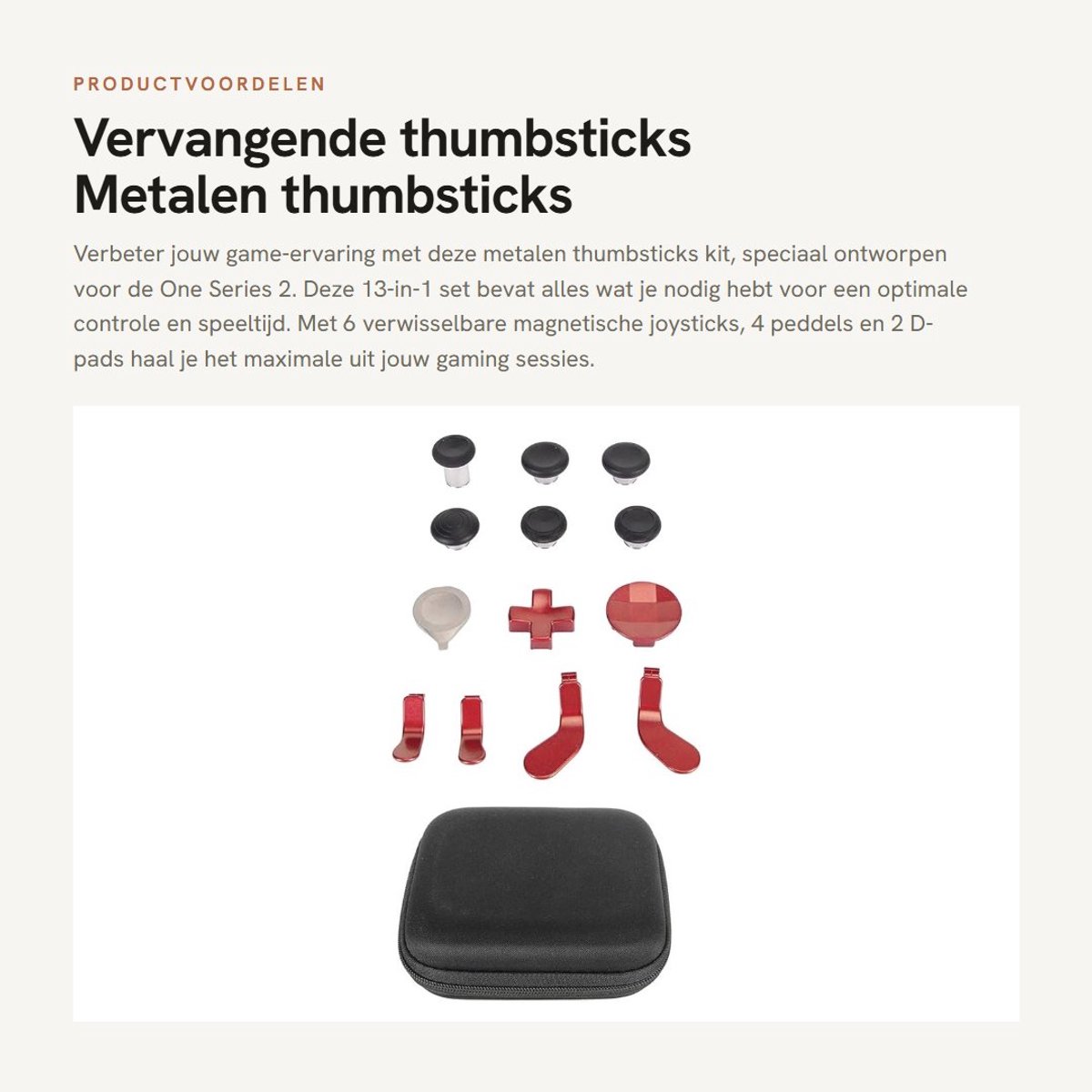 Dailygoods- Thumbsticks Kit Vervanging - 13-in-1 Set - 6 Magnetische Joysticks - 4 Peddels - 2 D-pads - Slijtvast Metaal - Controller