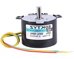 Kleine elektrische permanente magneet synchronisatie motor 10W 220V met hoge koppel en verstelbare snelheid voor draaiplateau en roterende toepassingen