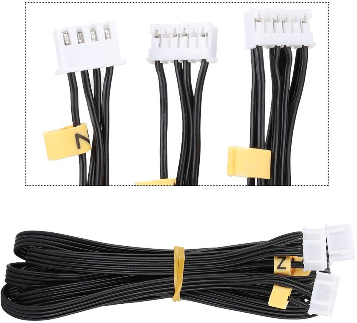 Dailygoods- Motorconnectorkabel Dubbele Z-as - 3D-printer Stappenmotor Verlengdraad - 1,5 m/4,92 ft - 6-pins Splitter - Duurzaam Ontwerp - Eenvoudige Aansluiting - Stappenmotor Kabel