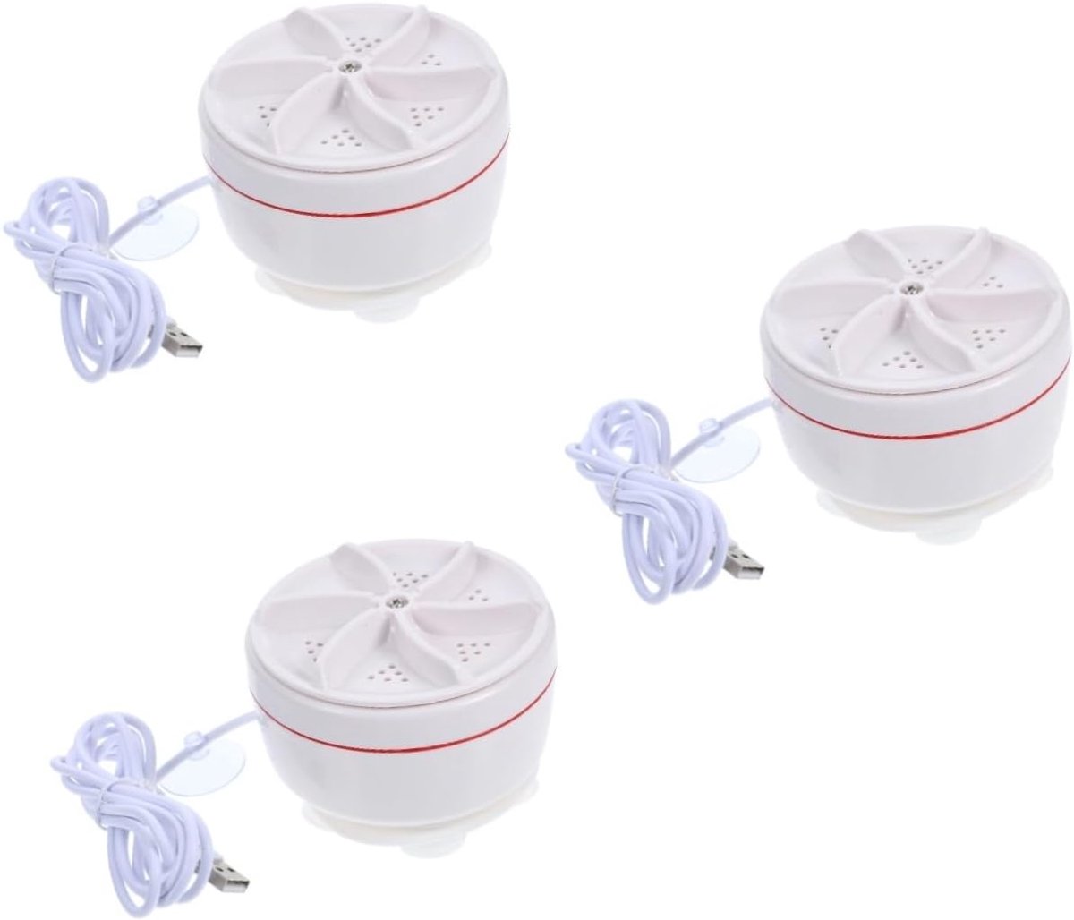 Mini Wasmachine Reis Wasmachine Kleine Kleding Wassen Opvouwbaar Ontwerp 3 Stuks Wit