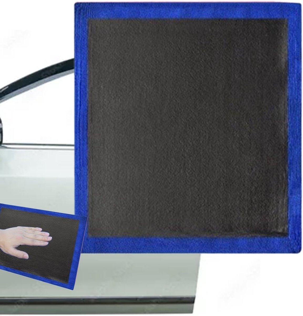 Detailing Doek - Auto Poetsen - Voertuig Reinigen - Dubbelzijdige Werking - 30 cm - Zwart Blauw