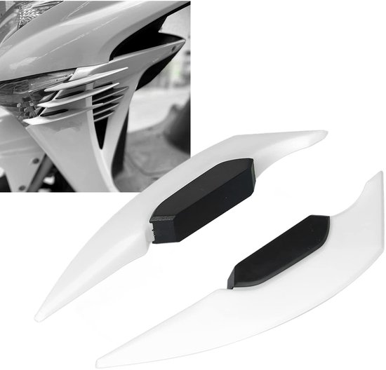 Dailygoods - Universele Aerodynamische Motorvleugels voor Elektrische Motorfietsaccessoires Wit van Dailygoods — afbeelding 5