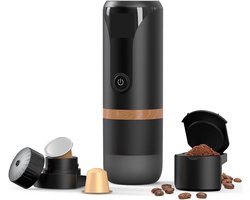 Draagbare Espressomachine - Koffiezetter Reis - Koffie Maken - Dubbel Gebruik - 100 ml - Zwart