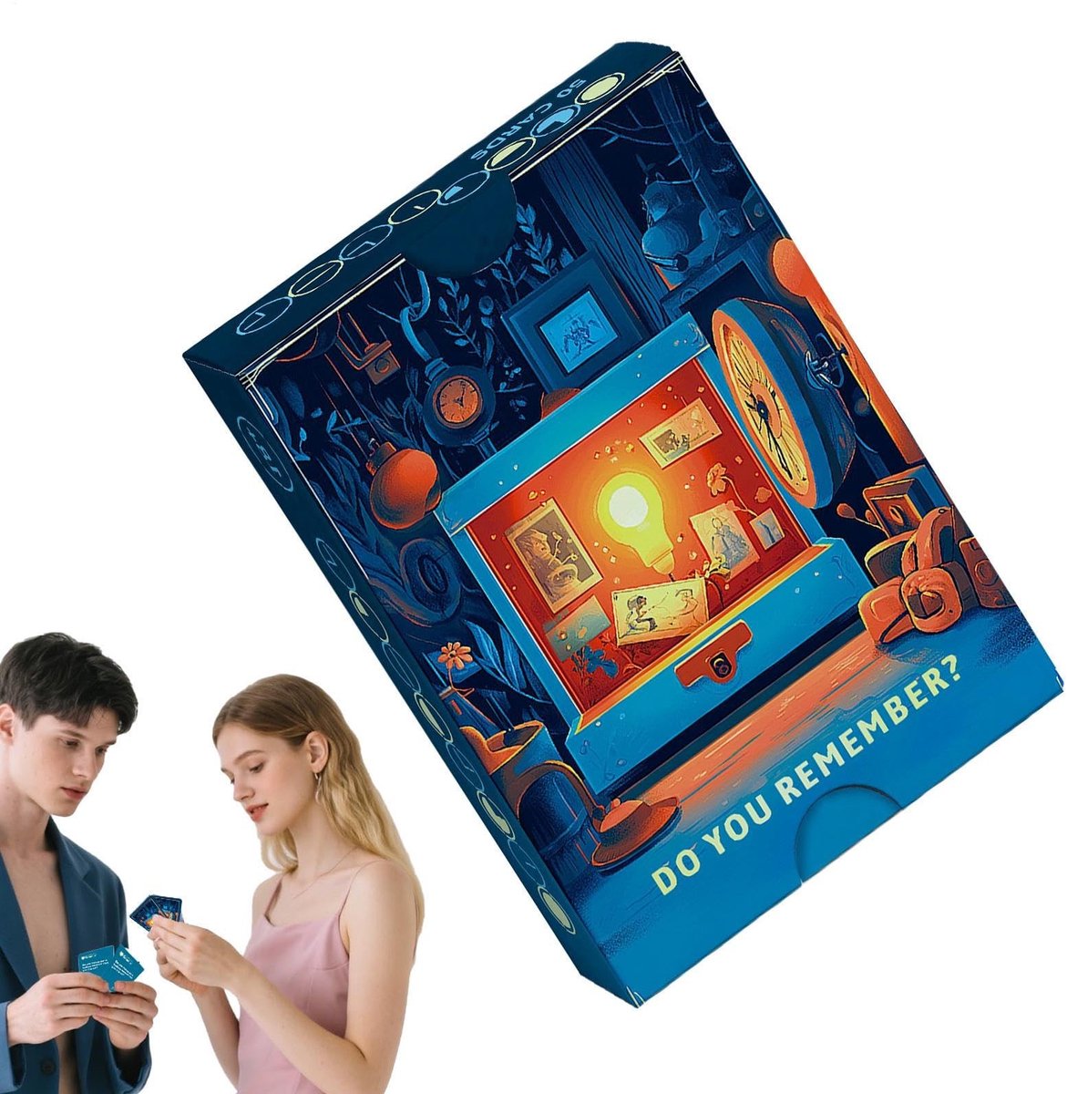 Dailygoods- Koppelspellen 50 Vragen - Volwassen Spelletjes - Romantische Avonden - Huwelijks-/Feestactiviteiten - Relatietool - Compacte Kaartset - Relatiespel