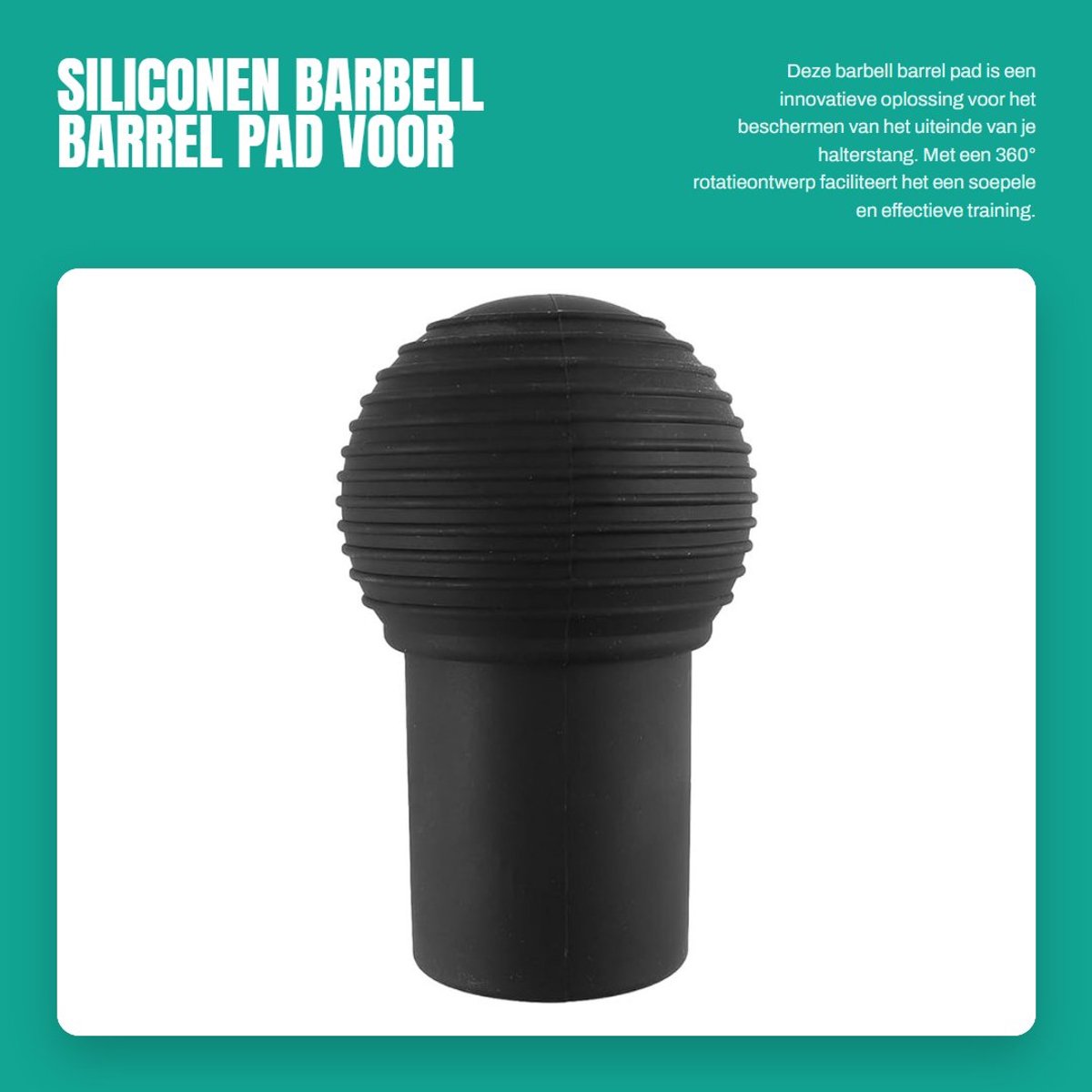 Dailygoods- Halterstangbeschermer 360° Rotatie - Siliconen - Compatibel met Olympische Halters - Duurzaam - Training - Eenvoudige Installatie