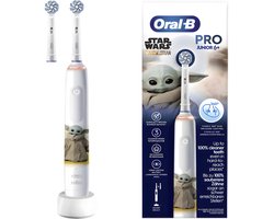 Oral-B Junior Star Wars Mandalorian - Elektrische Tandenborstel voor Kinderen - 3D-technologie - 3 poetsmodi - Druksensor zachte haartjes